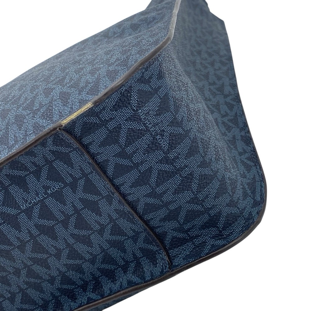 Michael Kors Briley Large Messenger Crossbody Bag Admiral Blue Small MK Logo - Picture 7 of 16